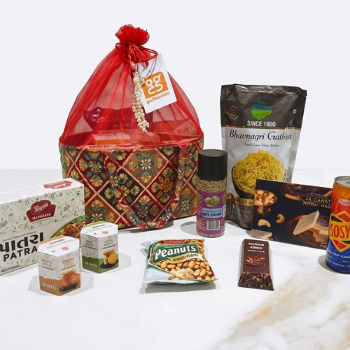 PATOLA HAMPER BASKET – Wedding Gift hamper