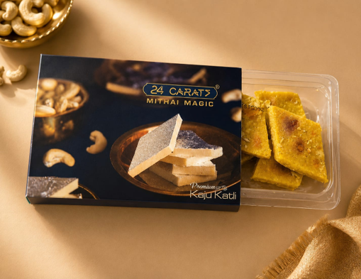 24 Carate Mithai Magic Baked Kaju Katri