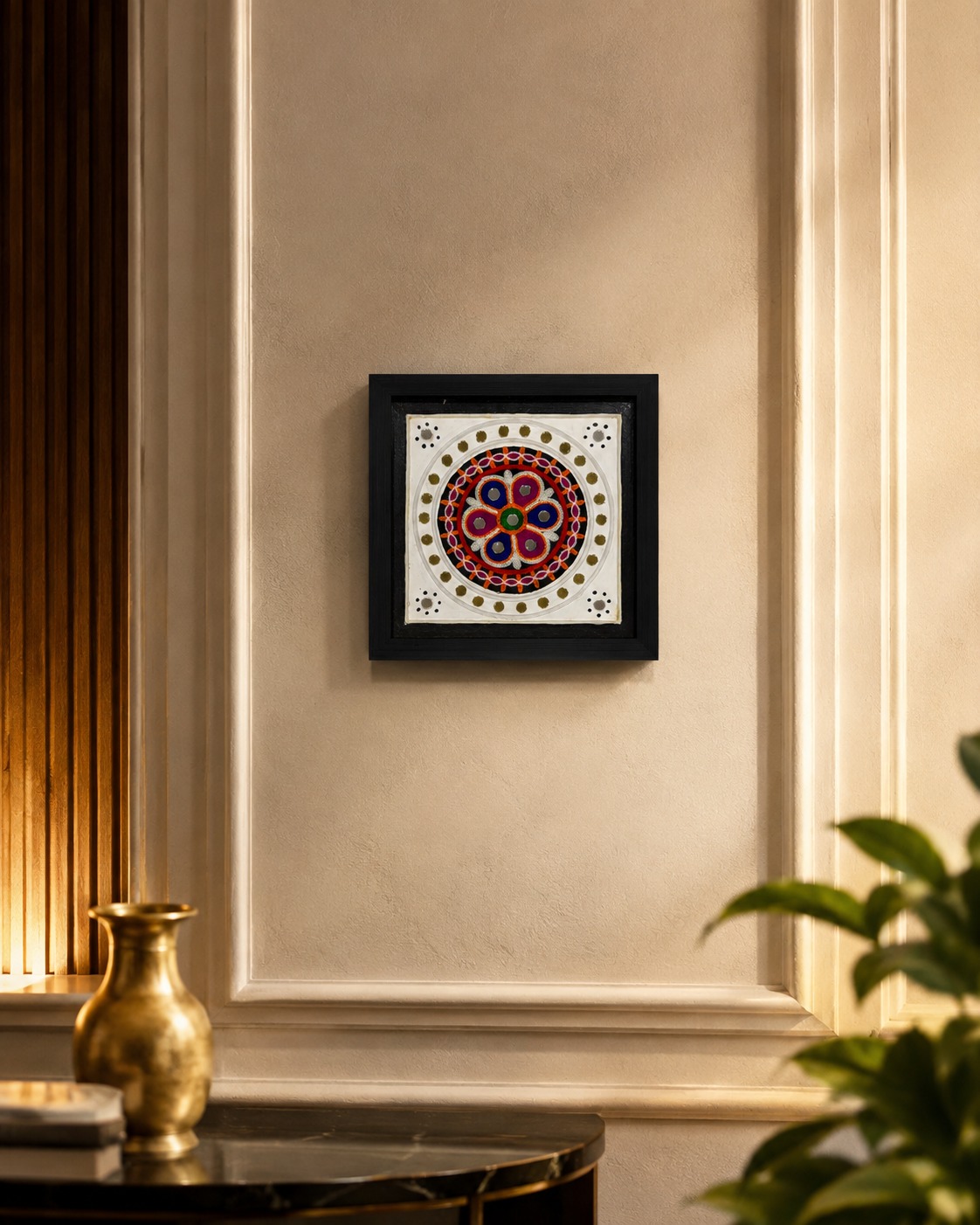 Traditional Gujarati Embroidered Wall Art
