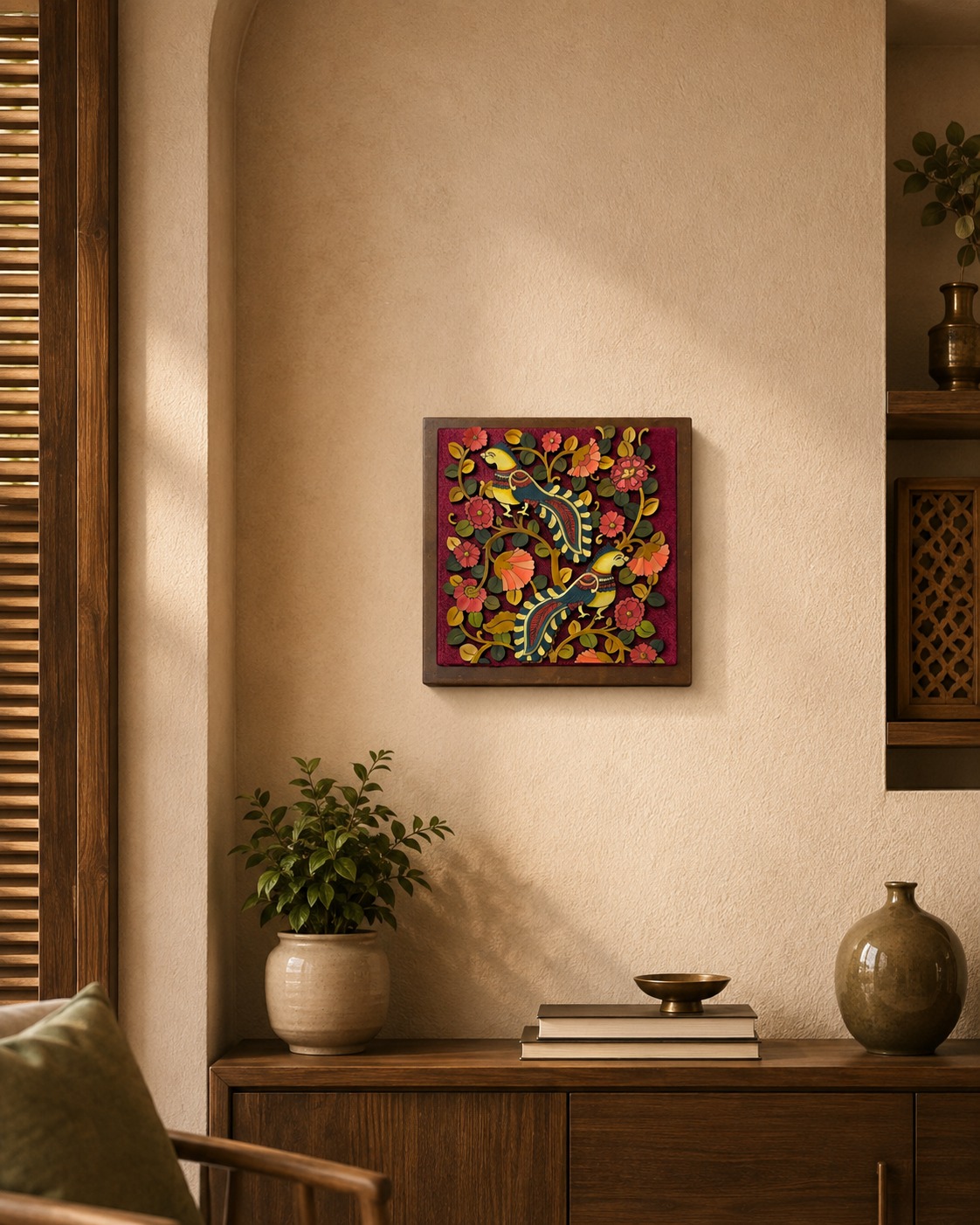 Traditional Bird & Floral Wall Art