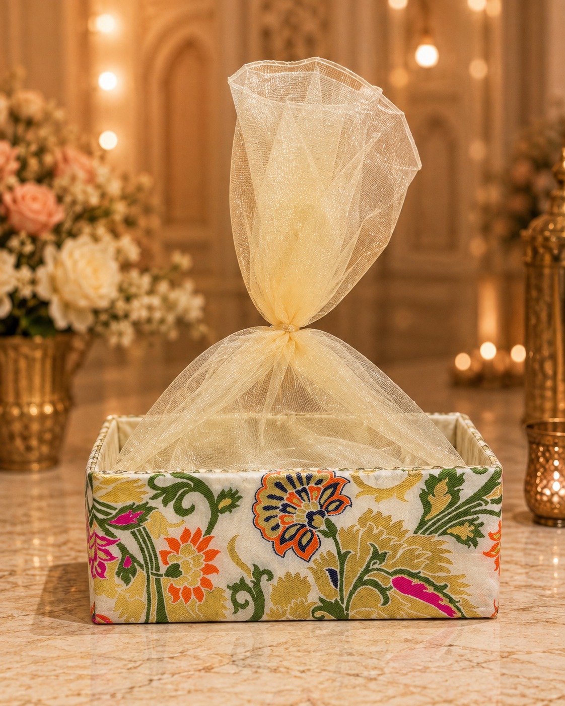 Floral Fabric Gift Box